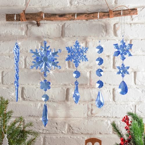 Crystal Ornaments for Christmas Tree Winter Wonderland Decorations