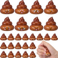 Leyndo 25 Pcs Mini Fake Poop Toys Halloween Party Favors, Brown
