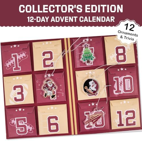 Florida State Merch 12-Day Christmas Ornament Advent Calendar FSU Gift