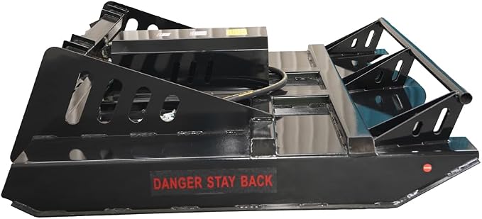 LANDY 72 Inches Skid Steer Hydraulic Heavy Duty Brush Mower Cutter | Fit Universal Mount Plate USA Stock Built-in Stump Jumper 15-20 GPM 64" Effective Cutting Width