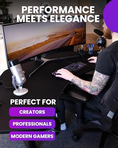 Arozzi Arena Angelo Gaming Desk Pad Pure Black