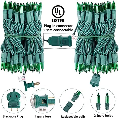 Minetom St. Patrick's Day String Lights, 100 Count 20 Ft Incandescent Bulb