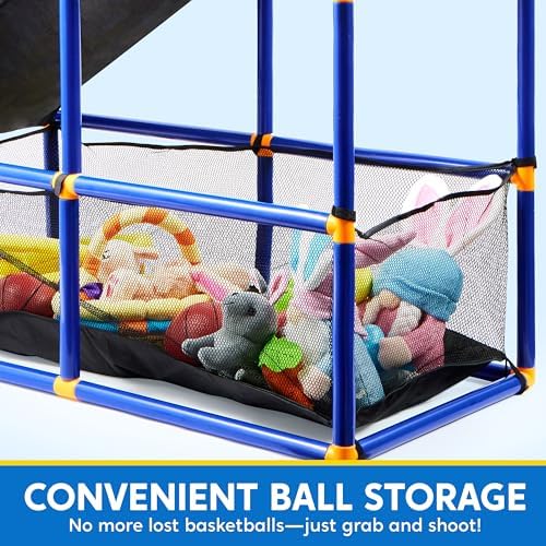 JOYIN Sports Toy LED Lightscore Arcade Basketball Game Set for Kids Ages 3+ – Includes Electronic Scoreboard, Cheer Sound Effects, 4 Balls & Hoop | Indoor/Outdoor for Kids | Easy to Assemble