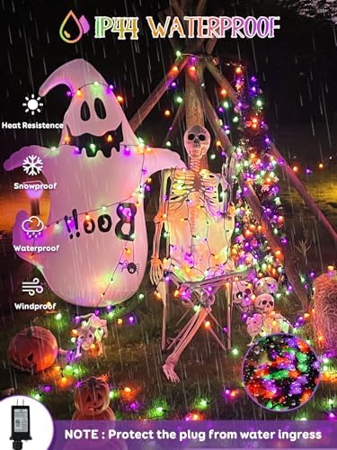 250 LED Linkable C6 Halloween Lights 82FT Halloween Lights Outdoor Indoor
