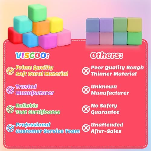 VISCOO 12 Pack Slow Rising Stress Cube, Stress Balls Fidget Squishy Toys