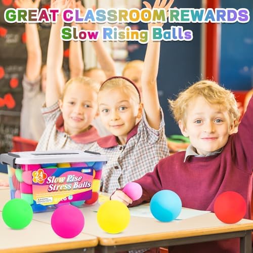 VISCOO 24 Pack Stress Balls for Kids Adults,Slow Rising Stress Ball
