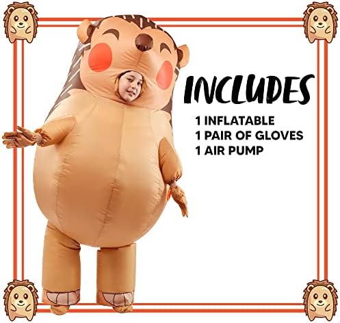 Spooktacular Creations Hedgehog Inflatable Costume for Kids, Air Blow Up Costumes, Full Body Inflatable for Halloween Party