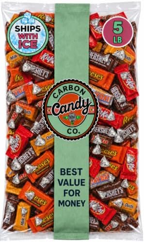 Halloween Chocolate Candy Variety Pack, Assorted Pinata Mini Bars Bulk 5 lb