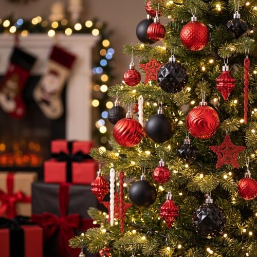 Valery Madelyn 100ct Christmas Tree Decorations Variety Ball Ornaments Set
