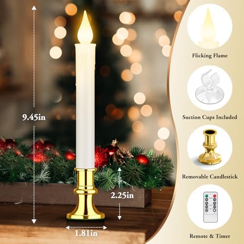 6-Pack Window Candles Battery Operated, Flameless LED Candle Lights