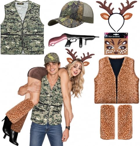 Halloween Couple Hunter Deer Costume Accessories Set Couple Costume