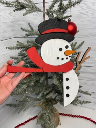 2024 Christmas Door Topper Holiday Home Decor Funny Snowman Santa Claus Top Door Frame Corner Sign Decorations, Windows Walls DIY Craft for Christmas Party Ornament (Snowman 2)