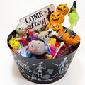 HALLOWEEN BASKET (125), trick or treat, snacks, spooky, variety pack, halloween box, boys, girls, college student, rubber duck, candy box, toys