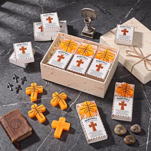 30 Sets Christian Encouragement Gifts Basketball Pocket Cross with Boxes
