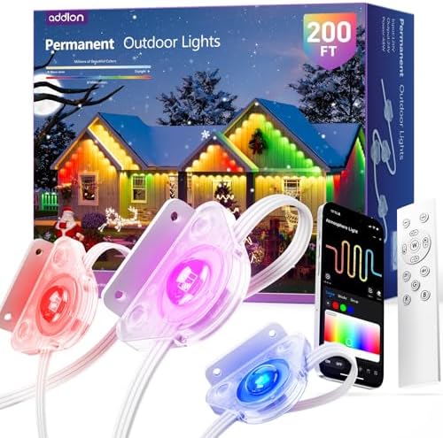 addlon Permanent Outdoor Lights, Smart RGB+IC LED Lights for House Outdoor