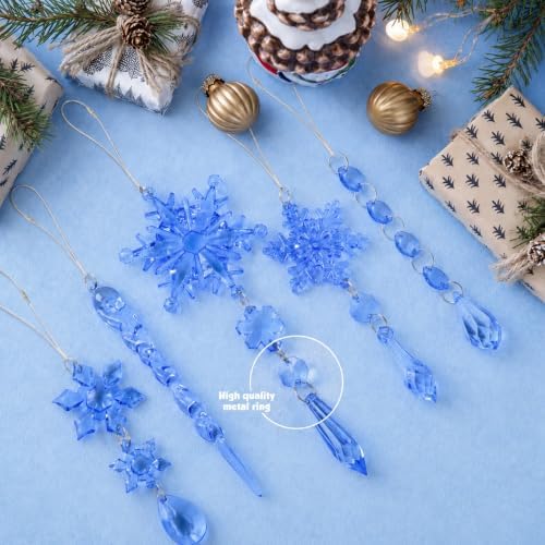 Crystal Ornaments for Christmas Tree Winter Wonderland Decorations