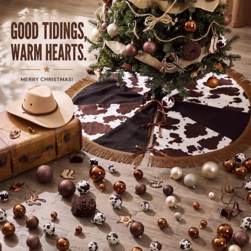 Seenelling 80 Pcs Western Cowboy Christmas Tree Ornaments Set