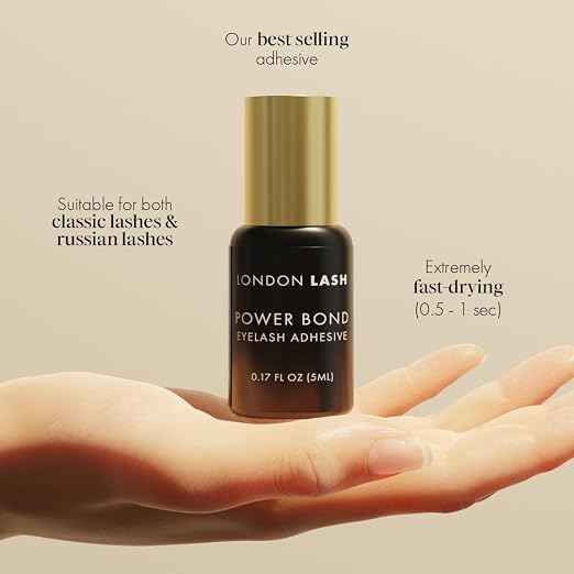 Power Bond Glue/Adhesive - London Lash Cyanoacrylate Liquid Adhesive for Eyelash Extensions, 5ml, Professional Use Only