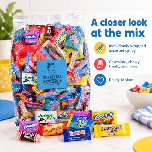 Big Mama Candy Bulk Individually Wrapped Assorted Mix 15 lbs