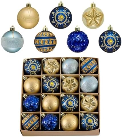 Valery Madelyn 16ct Christmas Tree Decorations Ball Ornaments 2.36 Inches