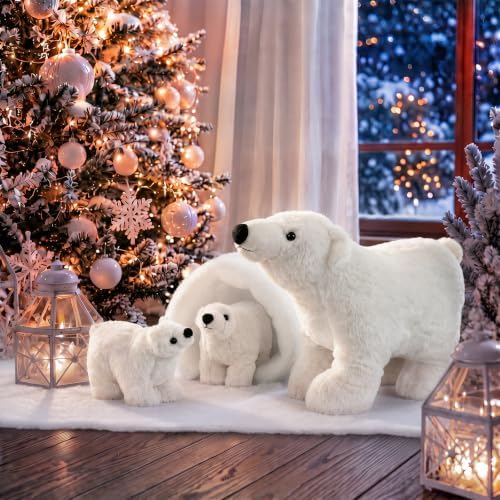 4 Pcs Christmas Wonderland Polar Bear Decoration Winter Polar Bear Decor