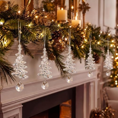 12 Pcs Christmas Tree Decoration Crystal Hanging Ornaments