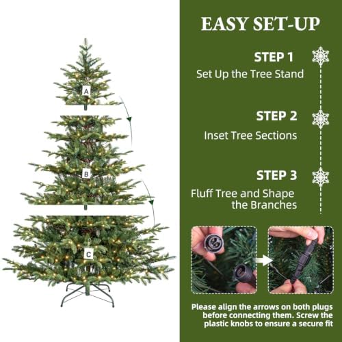 6ft Prelit Layer Christmas Tree with 330 Warm White LEDs