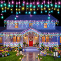 400LED Christmas Icicle Lights Outdoor Waterproof, 8 Modes Twinkle Fairy Lights for Home Tree Room Decor, Pastel