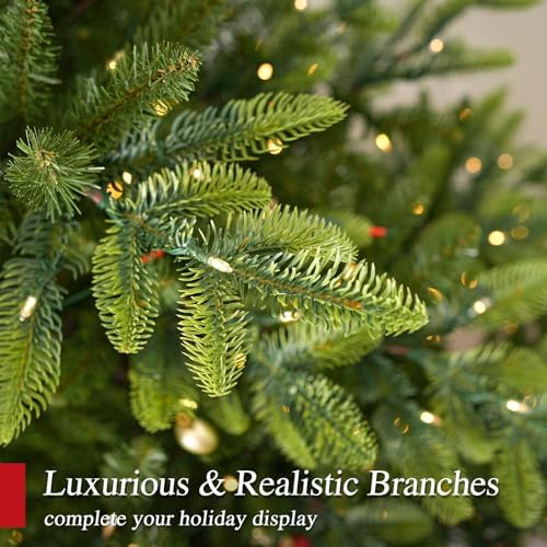 Hykolity 12 ft Prelit Artificial Christmas Tree with 850 Warm White LEDs