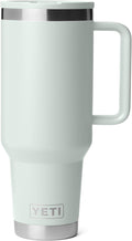 YETI Rambler 40 oz Travel Mug with Flip Straw Lid – Stainless Steel, Vacuum Insulated, Leakproof, Cup Holder Friendly, Ridgeline