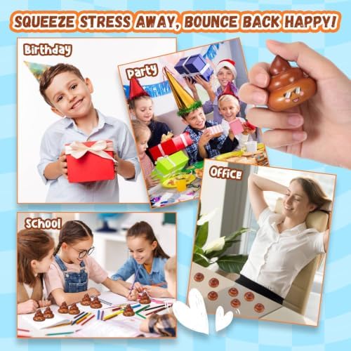 Leyndo 80 Pcs Mini Fake Poop Toys Halloween Party Favors, Multicolor