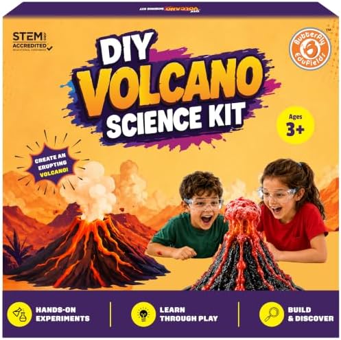 Butterfly Edufields Volcano Science Kit | STEM Education | Erupting Volcano Science Kit for Kids | Easter Gifts for Kids | Learning & Education Toys | Fun Gift for Boys & Girls | Science Experiments