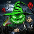 12-in-1 Halloween Projector Lights, 3D Dynamic Halloween Decoration Outdoor