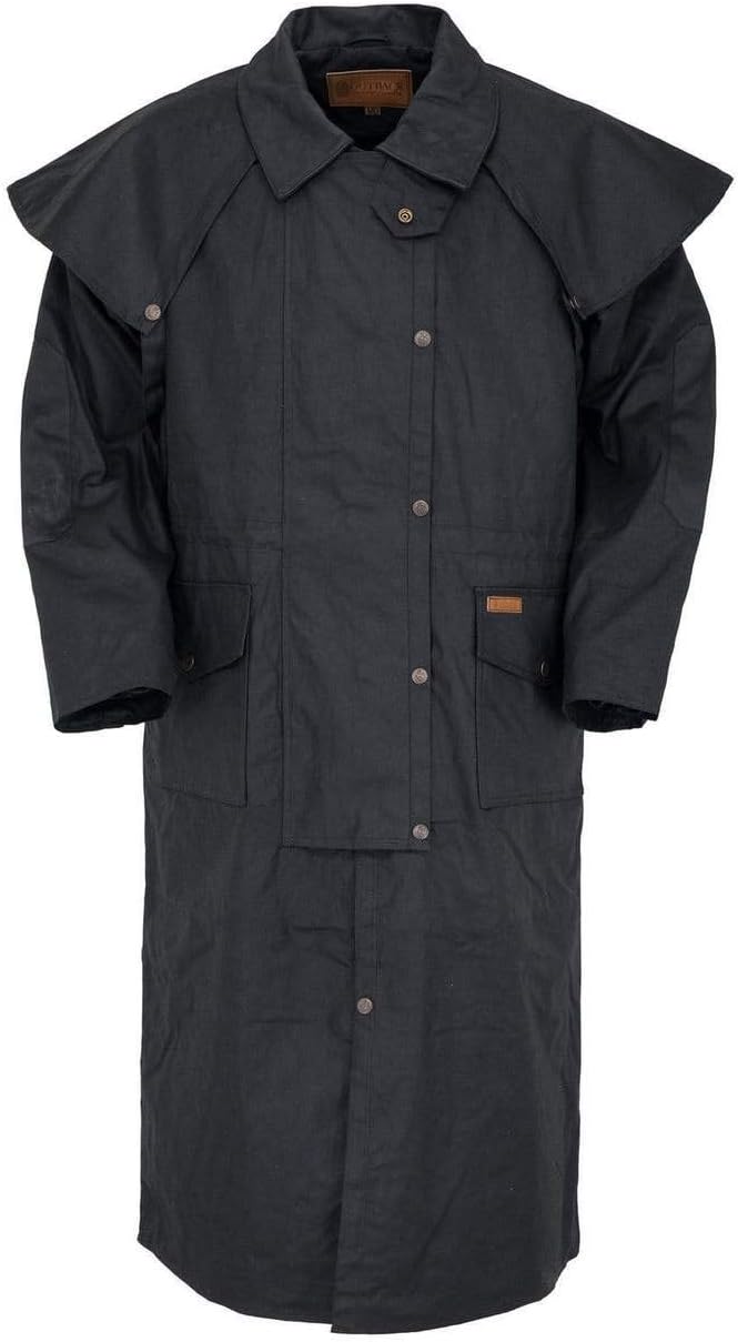 Outback Trading Company Unisex 2056 Stockman Waterproof Breathable Extra-Long Cotton Oilskin Duster Coat