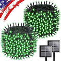 KAQ 2pack 500LED Solar String Lights Outdoor Waterproof Green