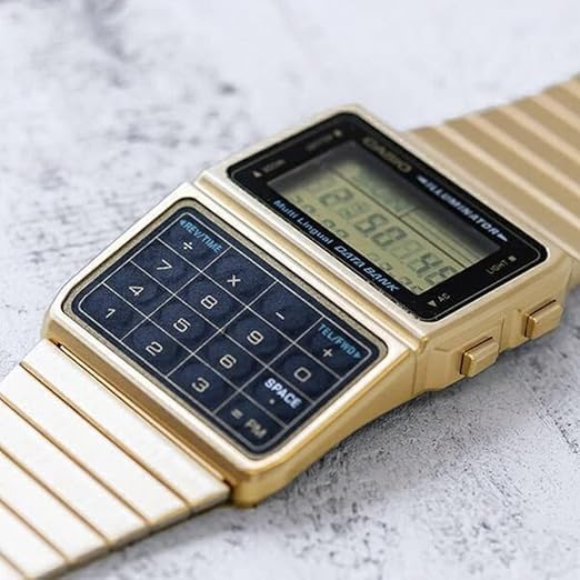 Casio #DBC611G-1D Men's Gold Tone 25 Memory Calculator Databank Watch
