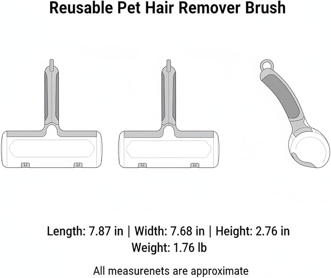Reusable Fabric Lint Remover Brush for Textiles, Carpets & Vehicle Interiors - Mechanical De-linting Tool with Durable PP Handle