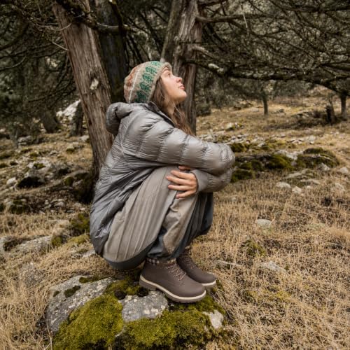ANJOUFEMME Women Waterproof Hiking Boots Winter Snow Non Slip Outdoor Shoes