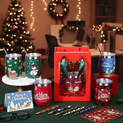 Patelai 30 Pcs 2026 Christmas Tumbler Gift Set for Employees
