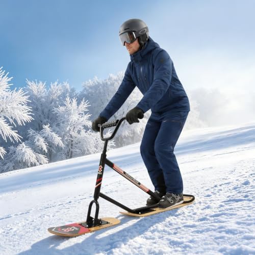 Snow Scooter/Ski with 360° Steering 100kg/220.46 lbs Capacity
