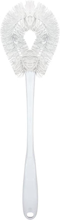 LOLA Toilet Bowl Brush w/Curved Head, Coated Wire, Durable Poly Bristles, Reaches Under Toilet Bowl Rim, 1 Pack
