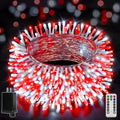 Ollny Christmas Lights Outdoor 800LED 262FT, Red and White Plug in Timers
