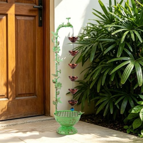 40" Vintage Metal Floor Water Fountain