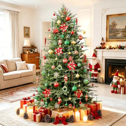 SHareconn 135Pcs Christmas Tree Ornaments Set, Christmas Tree Decorations