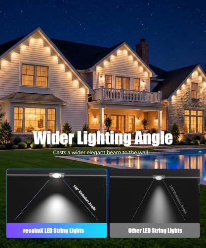 400ft Permanent Outdoor Lights Christmas for House Outside Smart LED RGB+IC