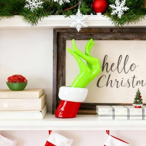 3D Printed Christmas Hand Wall Decor Ornament Holder, Funny