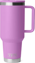 YETI Rambler 40 oz Travel Mug with Flip Straw Lid – Stainless Steel, Vacuum Insulated, Leakproof, Cup Holder Friendly, Desert Bloom