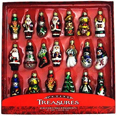 Kurt Adler Petite Treasures Glass Ornament Set, 20-Piece