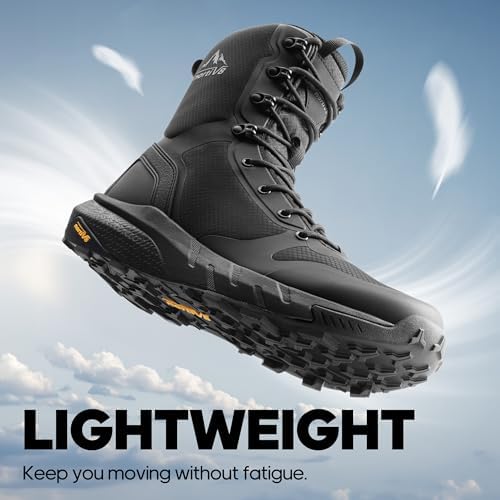 NORTIV 8 Men's Military Tactical Boot Zipper Lightweight