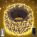 Christmas Lights Outdoor, Christmas Tree Lights Plug in, 8 Modes Twinkle String Light for Bedroom Wedding Party Ceiling Xmas Home Decorations 600 LED(Warm White 196 FT)
